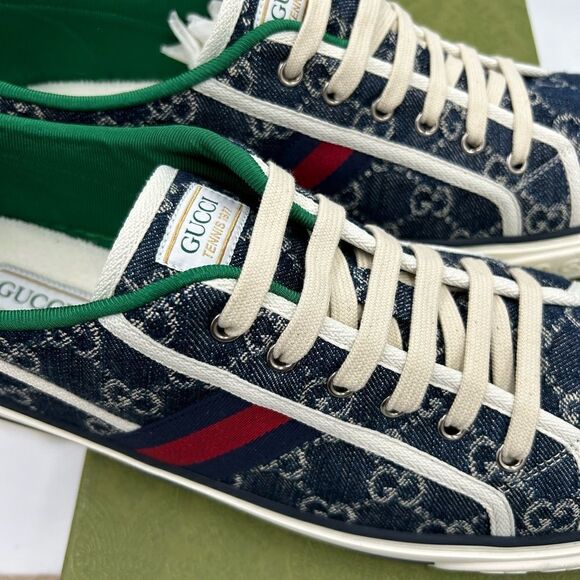 Men’s Gucci tennis 1977 low top sneakers size 13 made in Italy - Picture 11 of 12